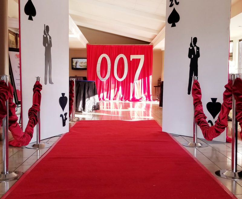 Red Carpet Arrival Bond Casino Theme